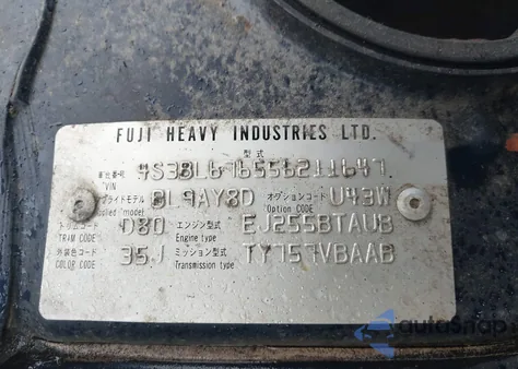 2005 Subaru Legacy 2.5Gt Limited из США, поврежденный, VIN 4S3BL676556211647